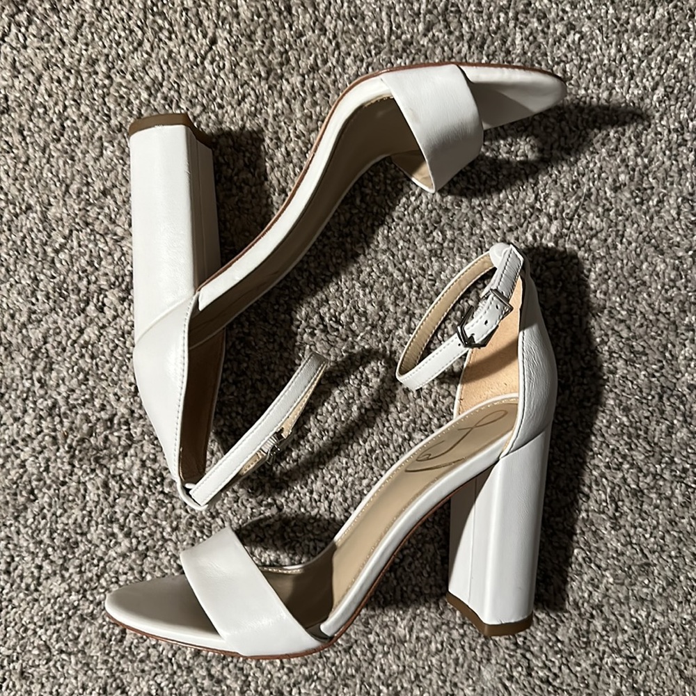 Sam Edelman Yaro White Block Heel